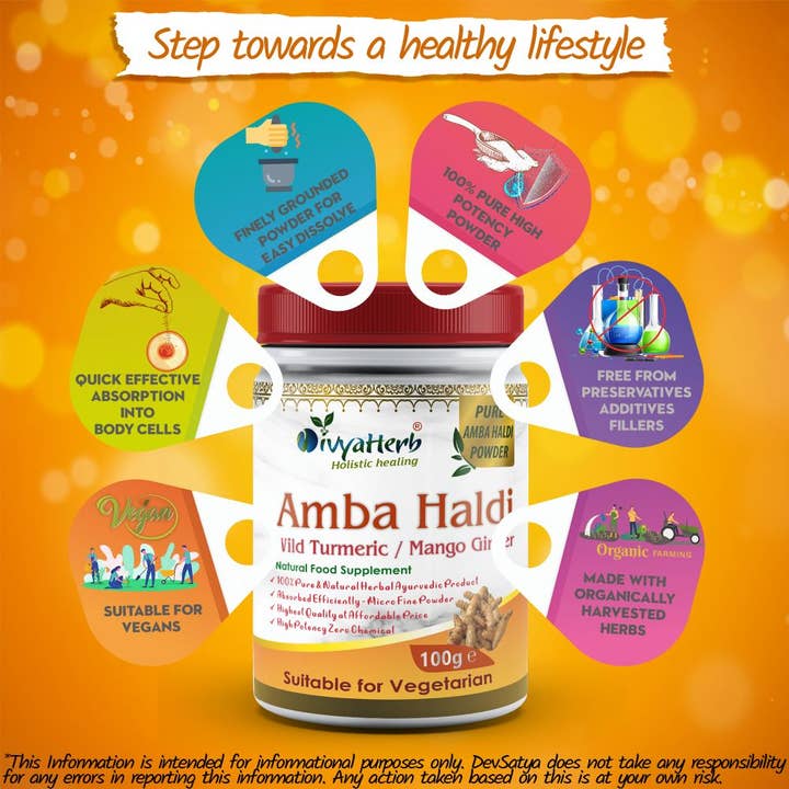 DevSatya Ltd Aushadh, Ayushya, Divyaherb - Wholesale Protein/Superfood Powder - Amba Haldi Powder