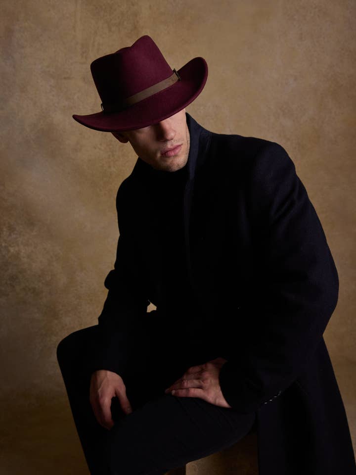 Boston Hat - Burgundy for wholesale by Jack Murphy Clothing