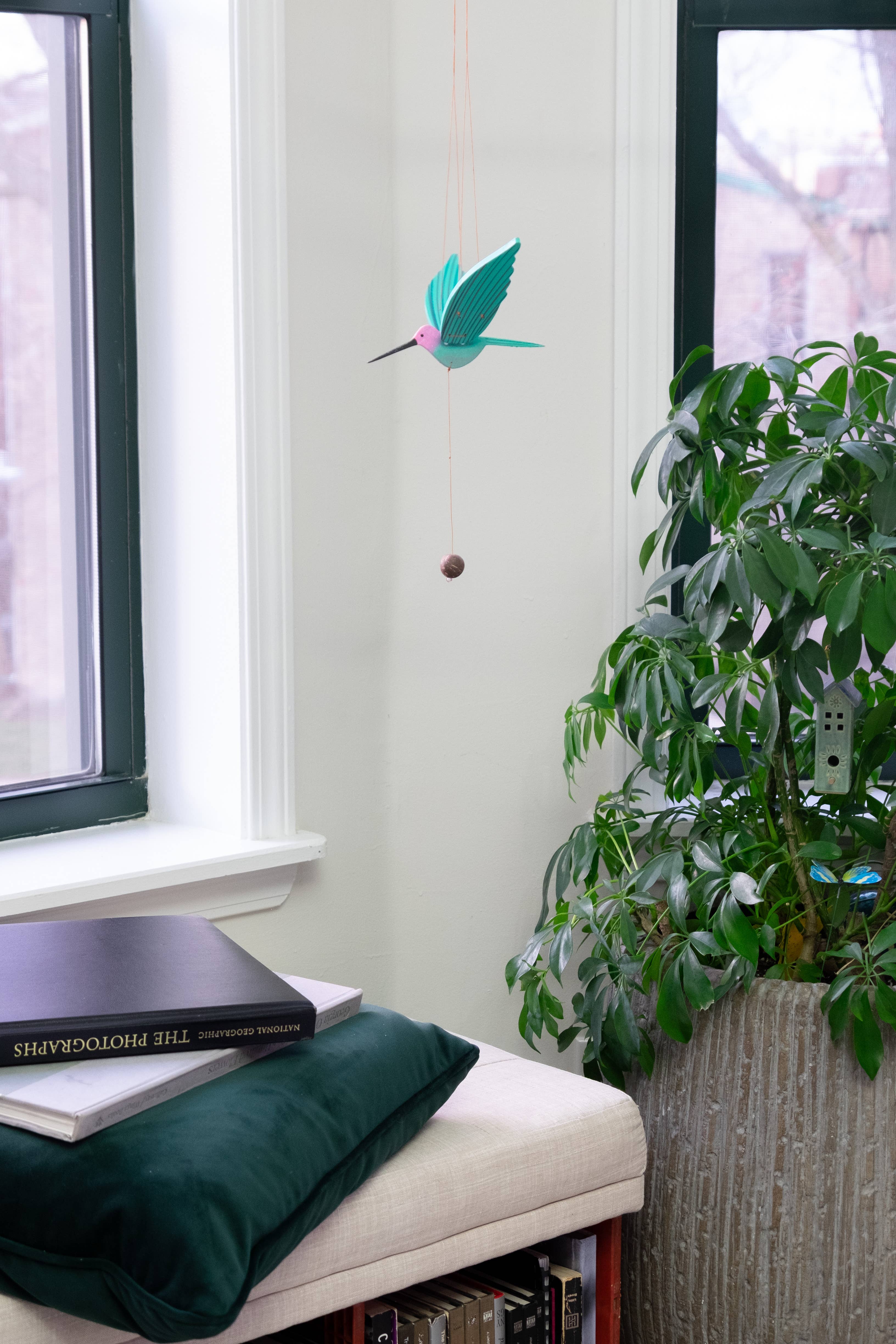 Tulia's Artisan Gallery - Wholesale Mobile - Hummingbird Flying Mobile - Pink Anna's5