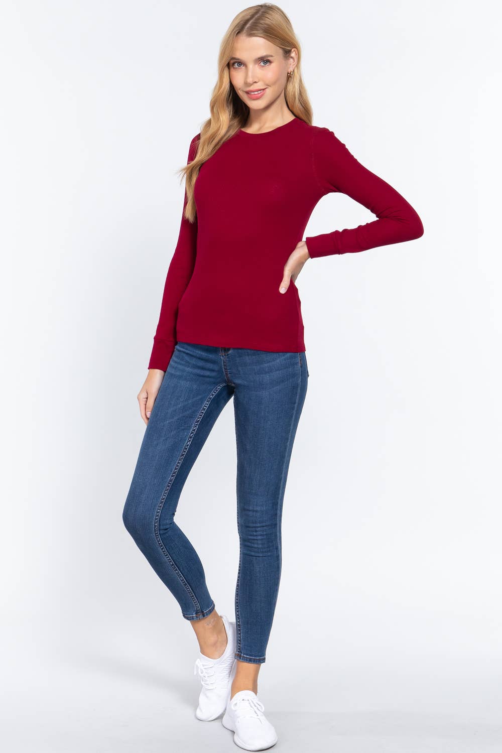 Vanilla Monkey - Wholesale Knit Top - Women's - Long Sleeve Crew Neck Thermal Knit Top17