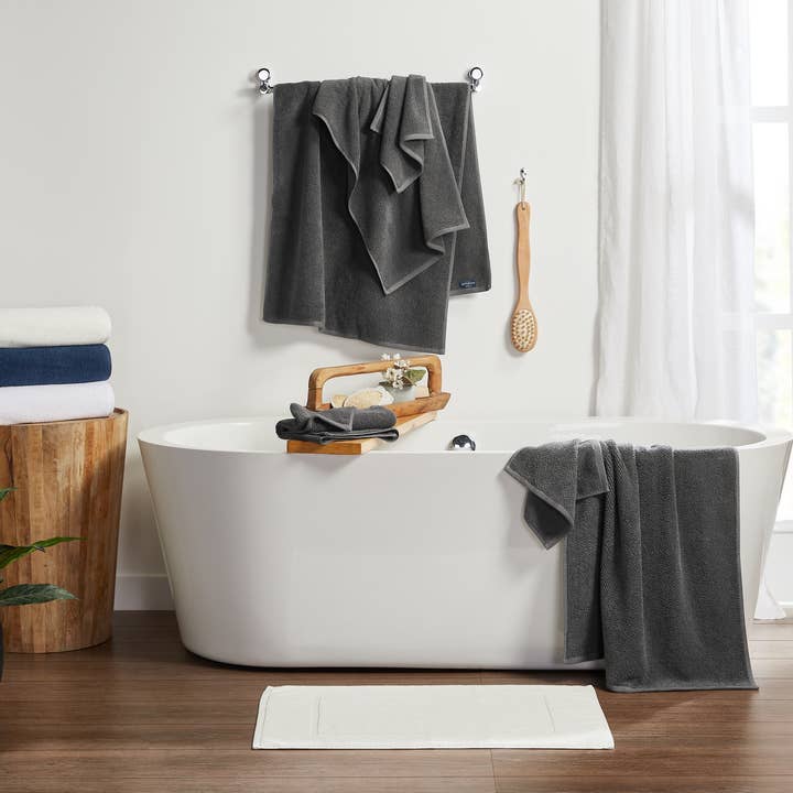 Serviette de bain texturée qualité hôtelière | 700 GSM | Ultra douce pour la vente par Essell 24/7