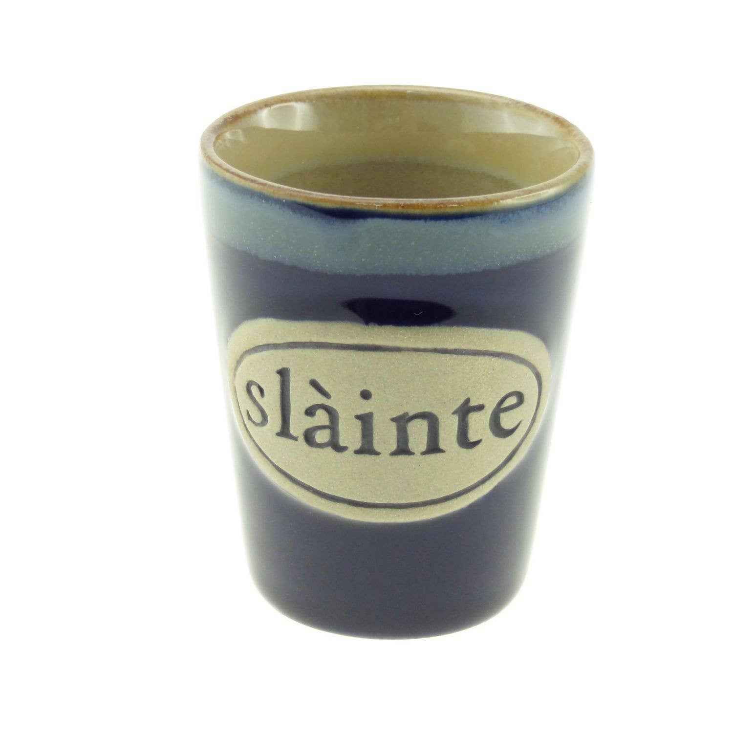 Dublin Gift Company - Wholesale Shot Glass - Slàinte Stoneware Shot Cup - Irish Gaelic Celebration1