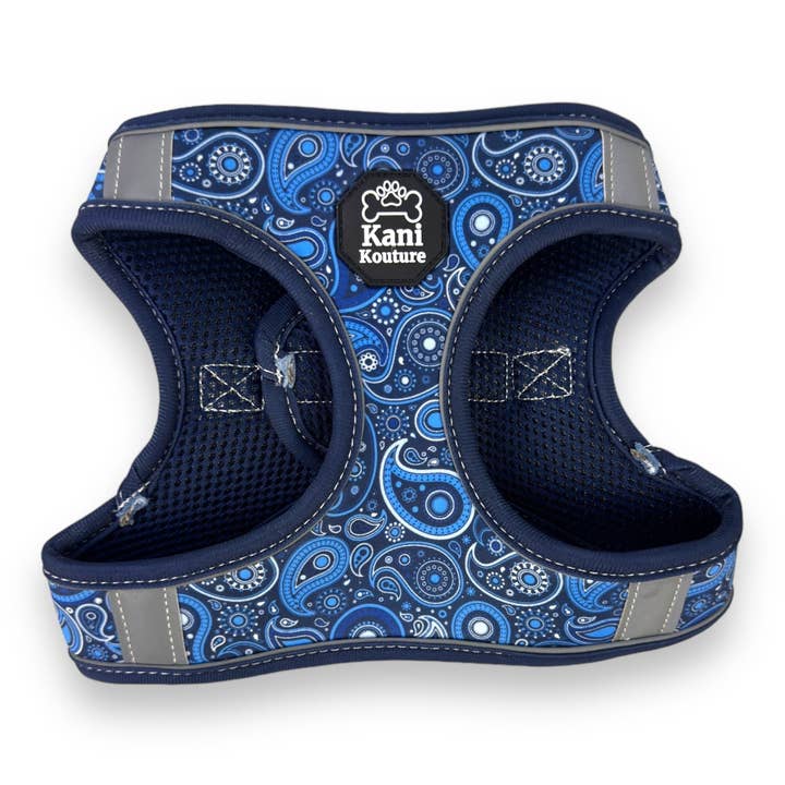 Blue Paisley - Step-in Harness for wholesale by Kani Kouture