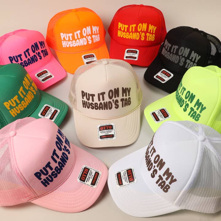 Fashion City - Wholesale Trucker Hat - Women's - Put It On My Husband's Tab Mesh Back Foam Trucker Hat30