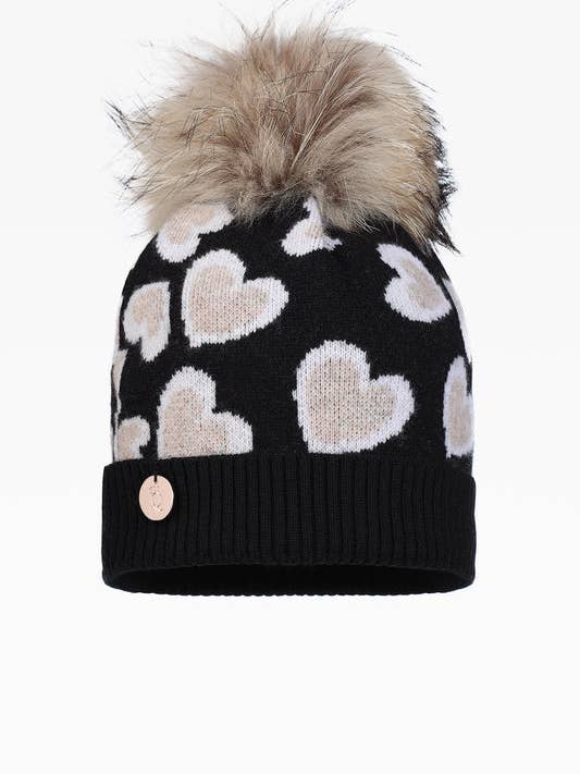 Lilja Hjärta Pom Pom Mössa - Äkta Päl för wholesale av Knitwear Queen