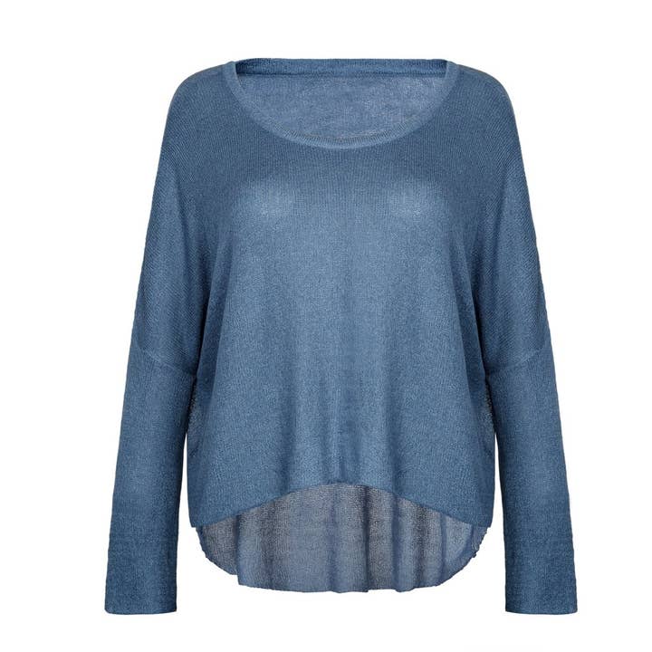 Denim Blue Solid Knit for wholesale by KARMA for a Cure