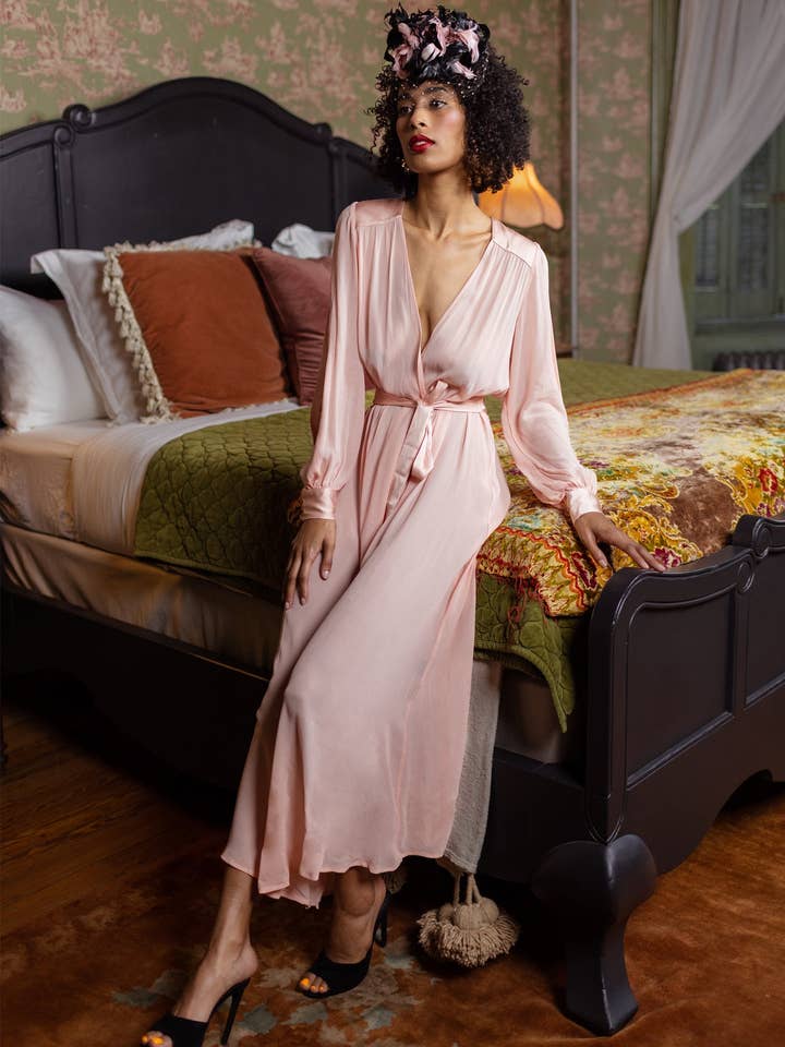 Starlet Robe - Peach - Peach Boudoir for wholesale by TRASHY DIVA