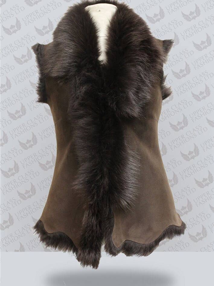 Infinity Leather (Upperclass Fashions Ltd) - Wholesale Outerwear Vest - Women's - Women's Toscana Sheepskin Short Gilet-Denver