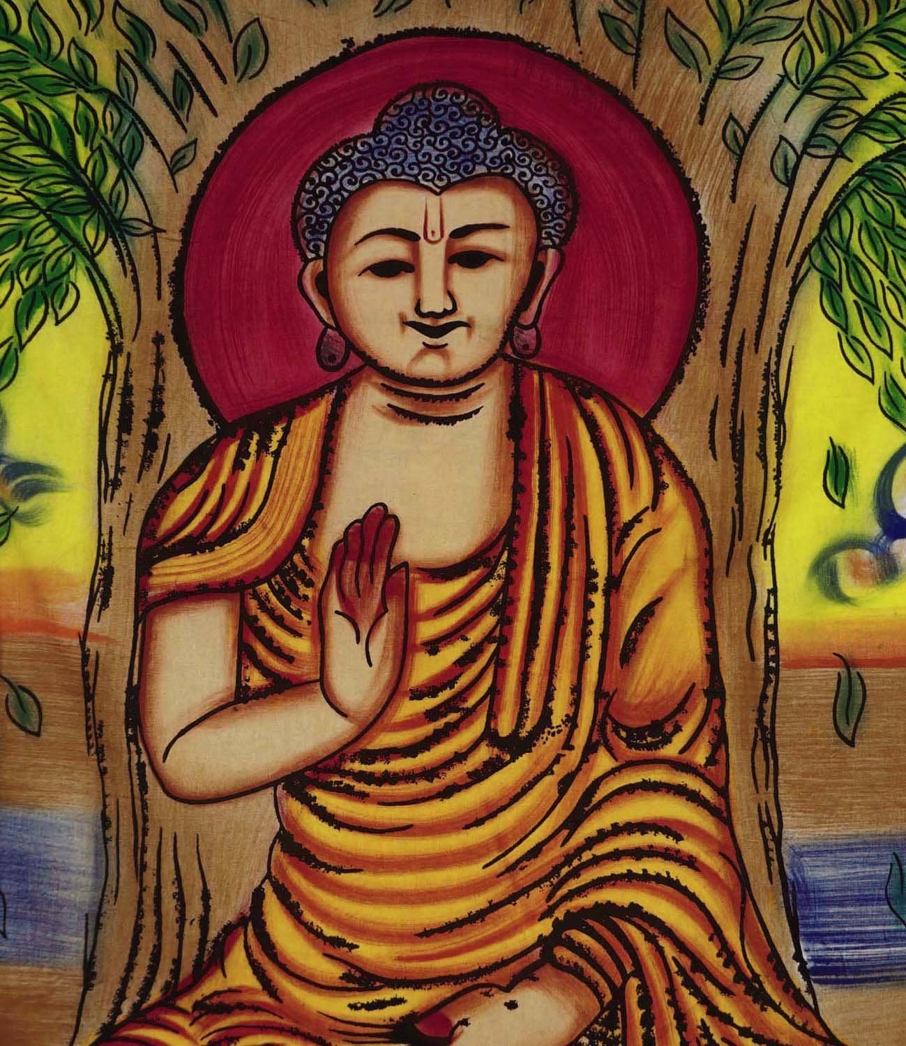 Lungta Imports - Wholesale Tapestry/Textile - Huge Buddha Batik Tapestry Wall Hanging Decor Art2