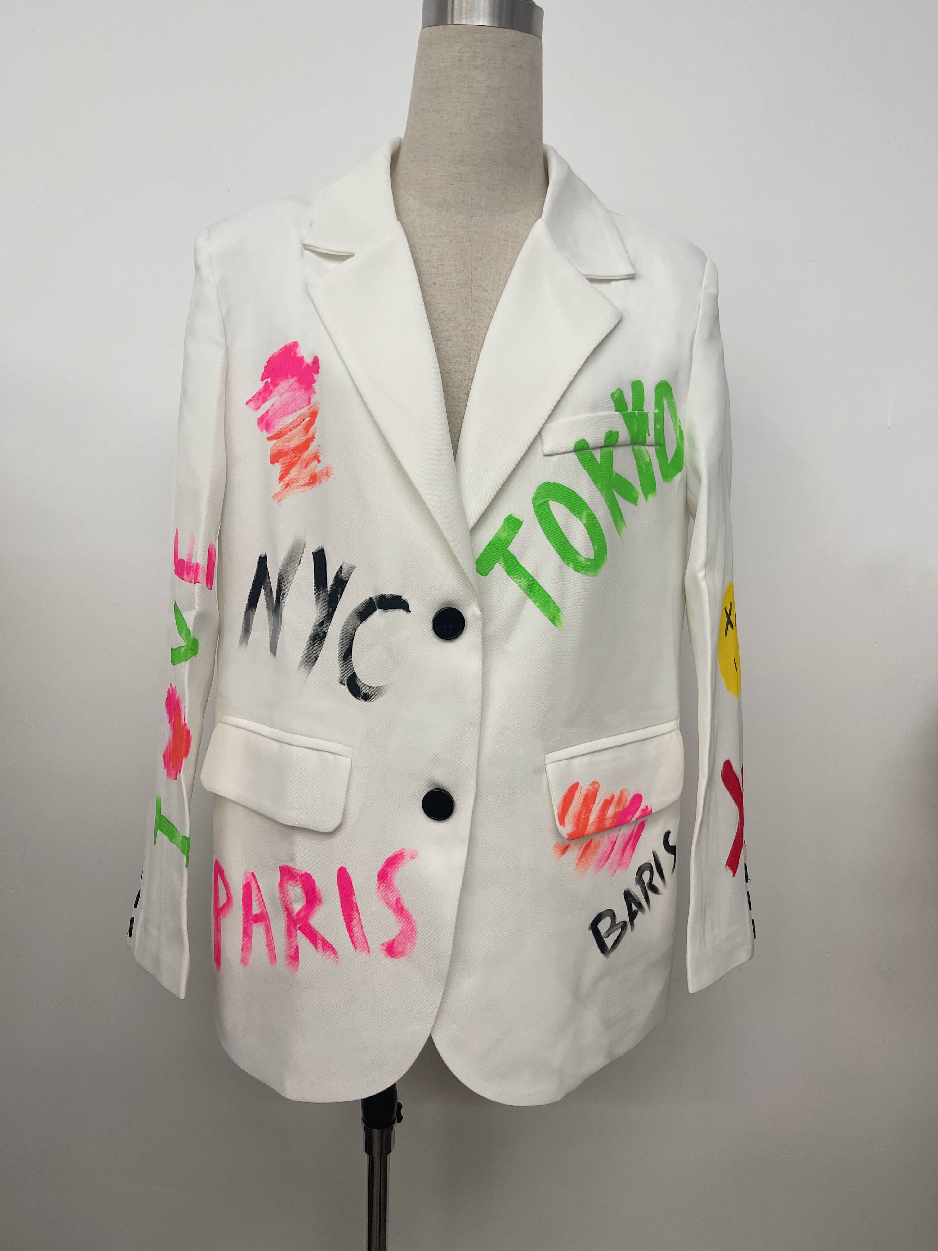 aikha - Wholesale Blazer - Women's - Blazer with writing (5635)5