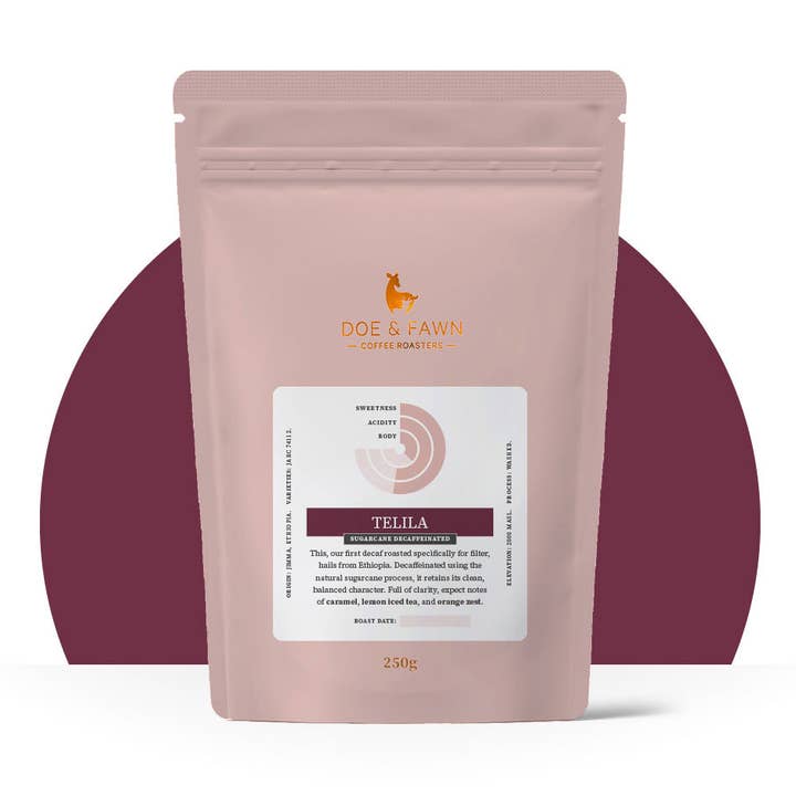 Telila - Sugarcane Decaf for wholesale by Doe & Fawn Coffee Roasters