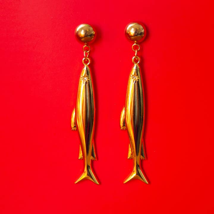 Mink - Wholesale Dangle Earrings - Goldie Fish Earrings6