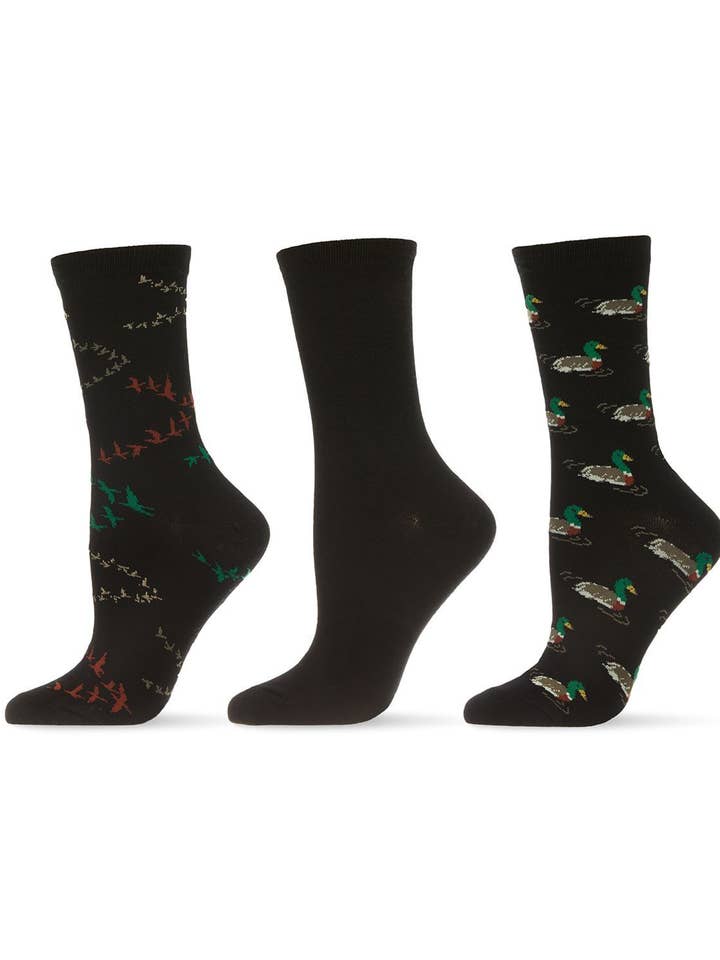 MeMoi Ducks Bamboo Crew 3 Pair Pack for wholesale by Infinity Classics International Inc.