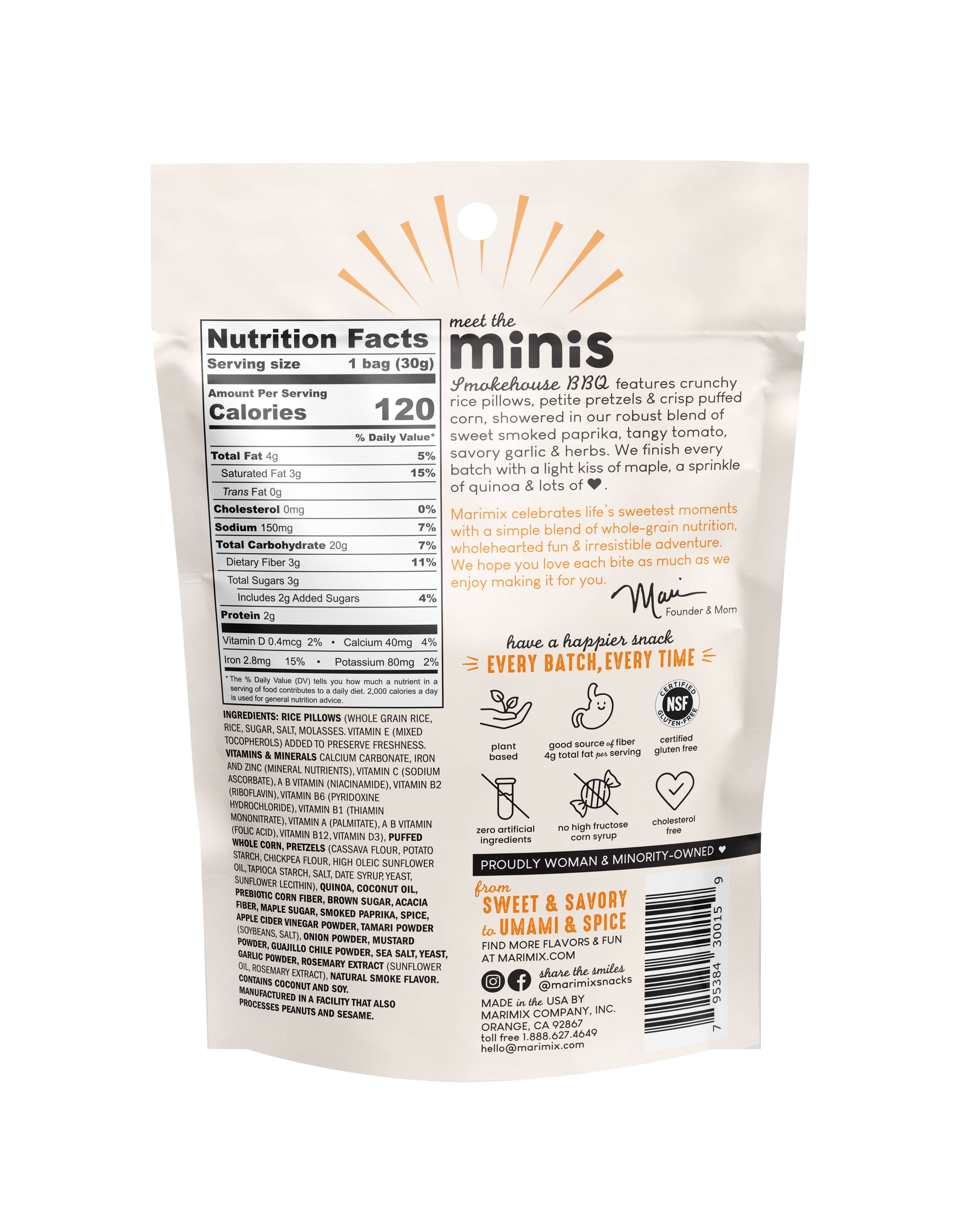 MARIMIX Crunch-Baked Snackmix - Wholesale Pretzels - Smokehouse BBQ - Single Serve1