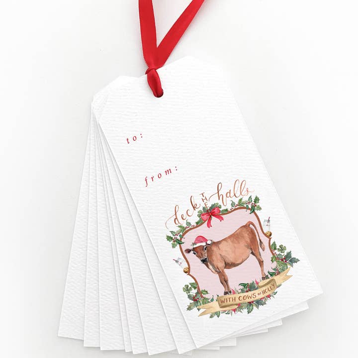 Deck hallar med kor av Holly Presentetiketter för wholesale av Cami Monet