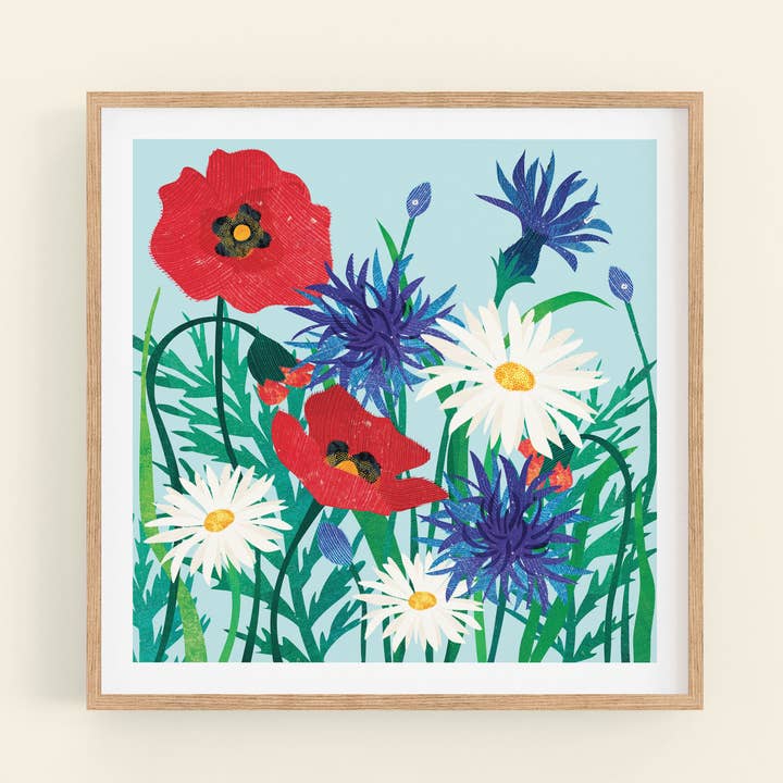 Meadow Flowers Floral Art Print for wholesale by Astrid Weguelin Illustration