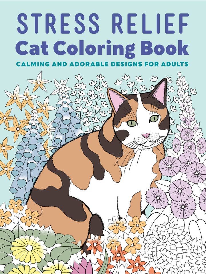 Stress Relief Cat Coloring Book for wholesale by Sourcebooks