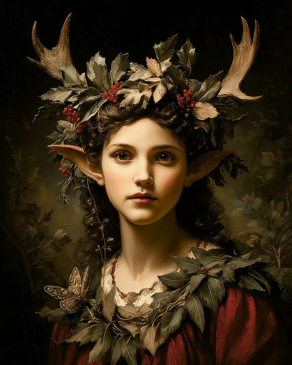 Mowbi - Wholesale Art Print - Young Wendigo Fairy - Fairies Art Print - 8"x10" Artwork0