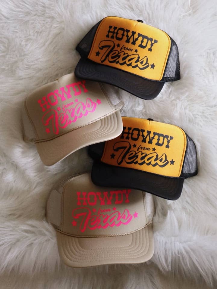 Howdy From Custom Trucker Hat for wholesale by Wilder Made