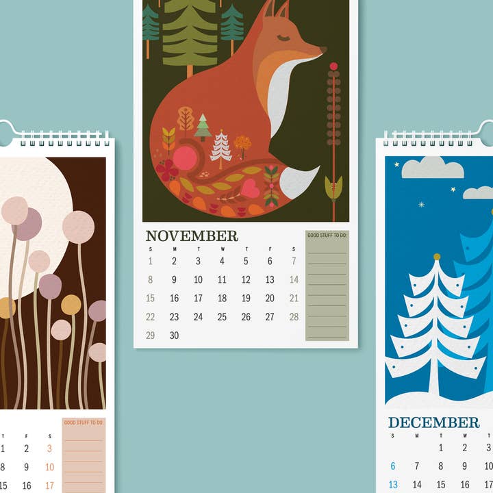 strawberryluna - Wholesale Calendar - 2026 Wall Calendar Illustrated Botanicals and Nature Art16