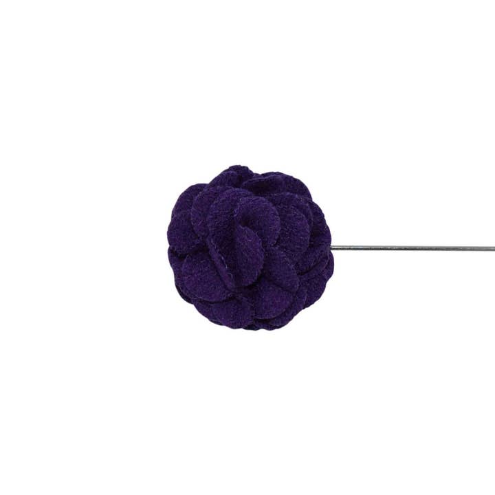 Purple Felt Overlay Lapel Flower for wholesale by Aristocrats Bows N Ties