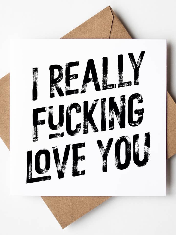 Eu Amo-te Mesmo à Brava! Cartão Harlem (Pack de 6) por atacado de Sweary Card Lady