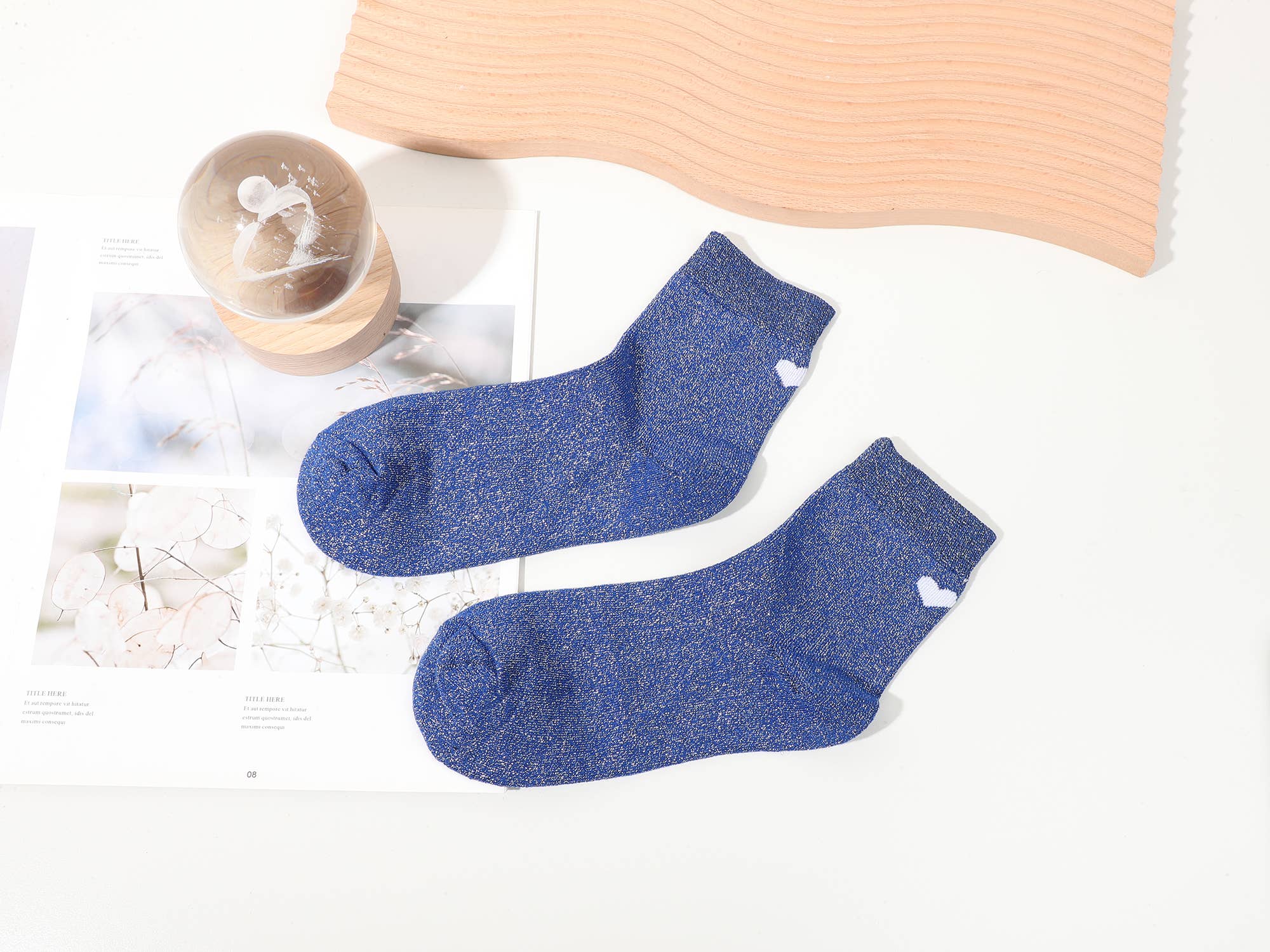 INES DELAURE - Wholesale Socks - Unisex - Heart socks, mid-high0