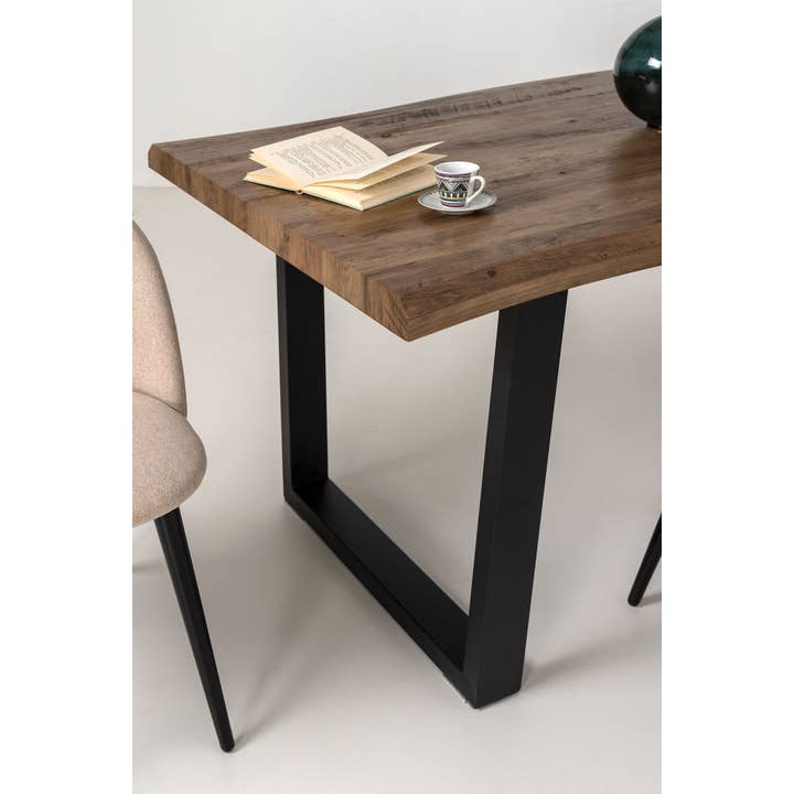 Gdeco - Vente Tables d'appoint - Table industrielle avec pieds rectangulaires