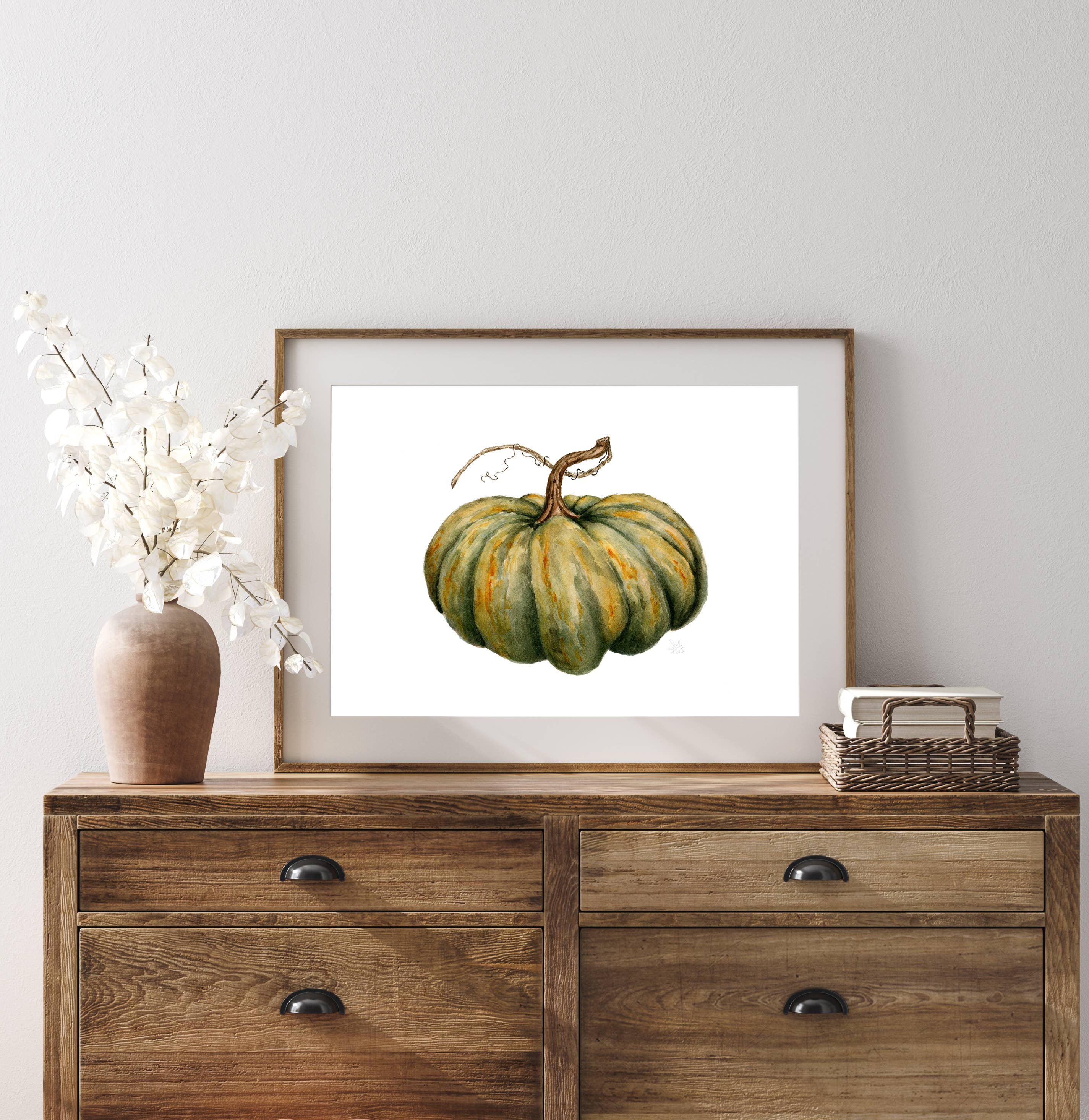 Sarah Jane Studio Art - Wholesale Art Print - Green Pumpkin Print1