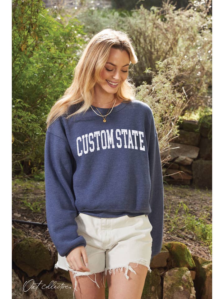 OAT COLLECTIVE - Wholesale Graphic Sweatshirt - Women's - CUSTOM STATE Mid Graphic Sweatshirt6