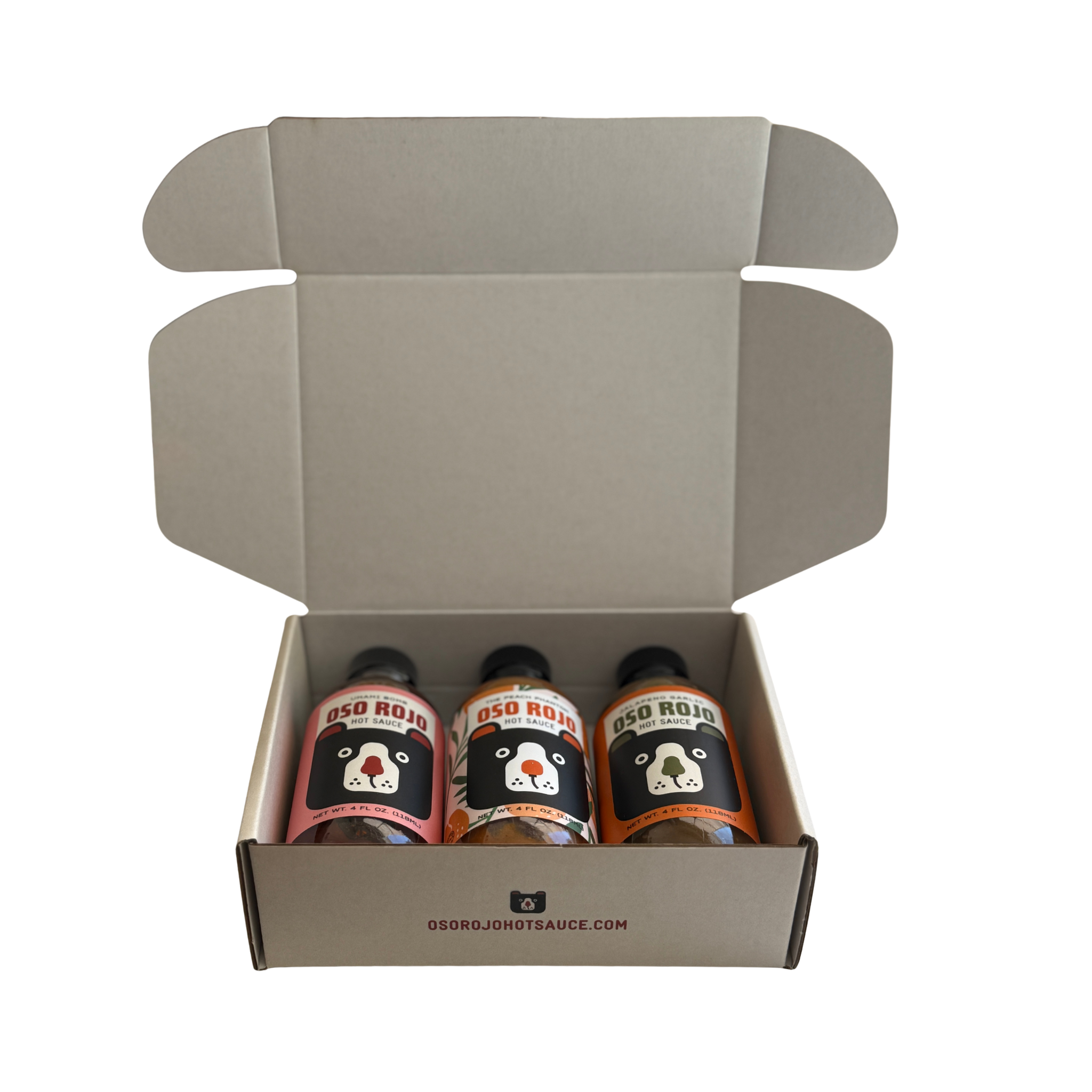 Oso Rojo Hot Sauce - Wholesale Hot Sauce - Oso Rojo Gift Set - 3 best selling 4oz bottles4