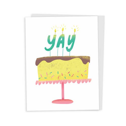 Happy Tines Design Co. - Wholesale Birthday Card - Greeting Card: Birthday Yay Cake, Congrats, Gender Neutral4