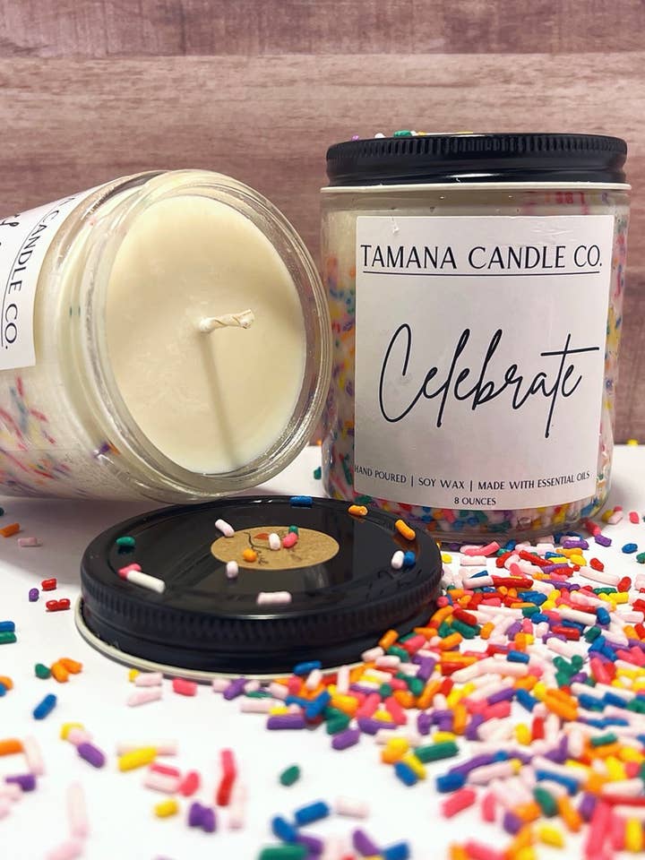 Celebra 8 oz para venta al por mayor de Tamana Candle Co.