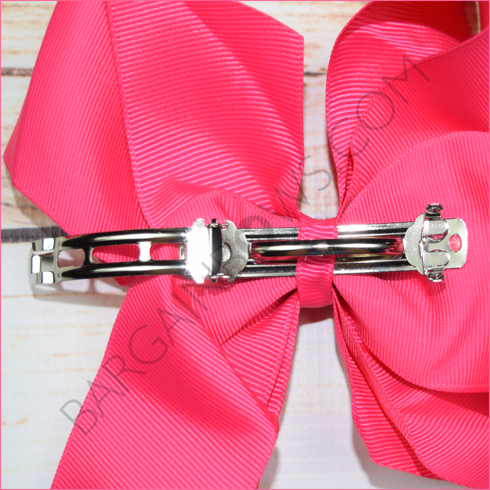 Bargain Bows - Wholesale Hair Bow - Kids - 6-inch Oversize Hair Bow with Barrette Clip6