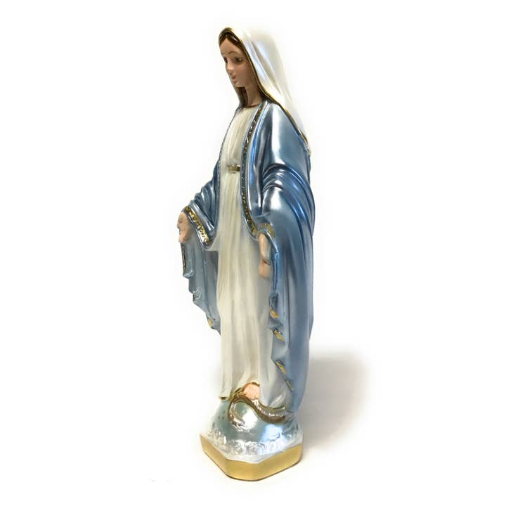 Costa Articoli Religiosi - Vendita all'ingrosso Statuette decorative - Statua Madonna Miracolosa cm. 33 in gesso madreperlato3