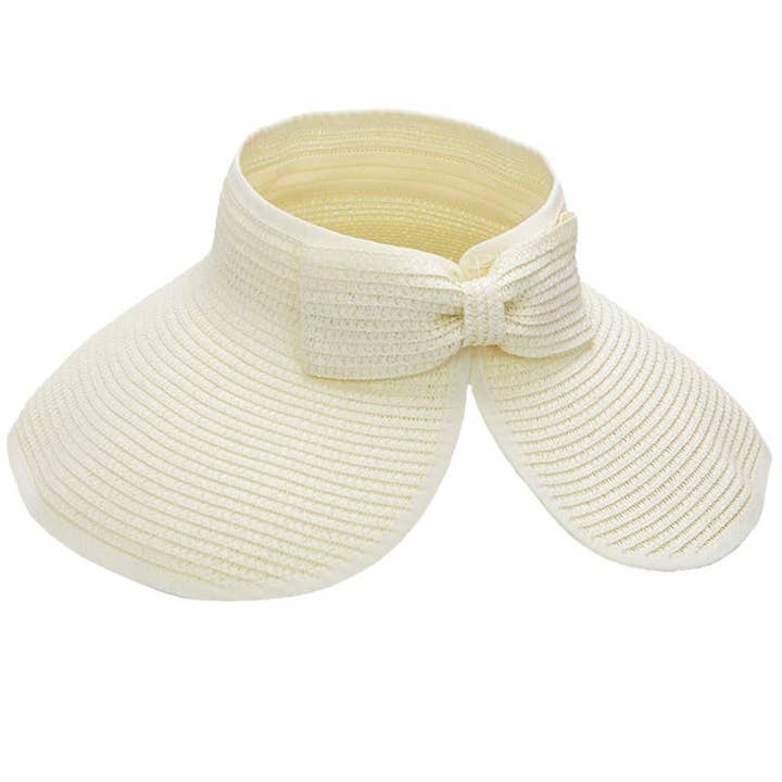 Assorted Pack And Go Paper Straw Wide Roll-up Sun Hat for wholesale on Faire9