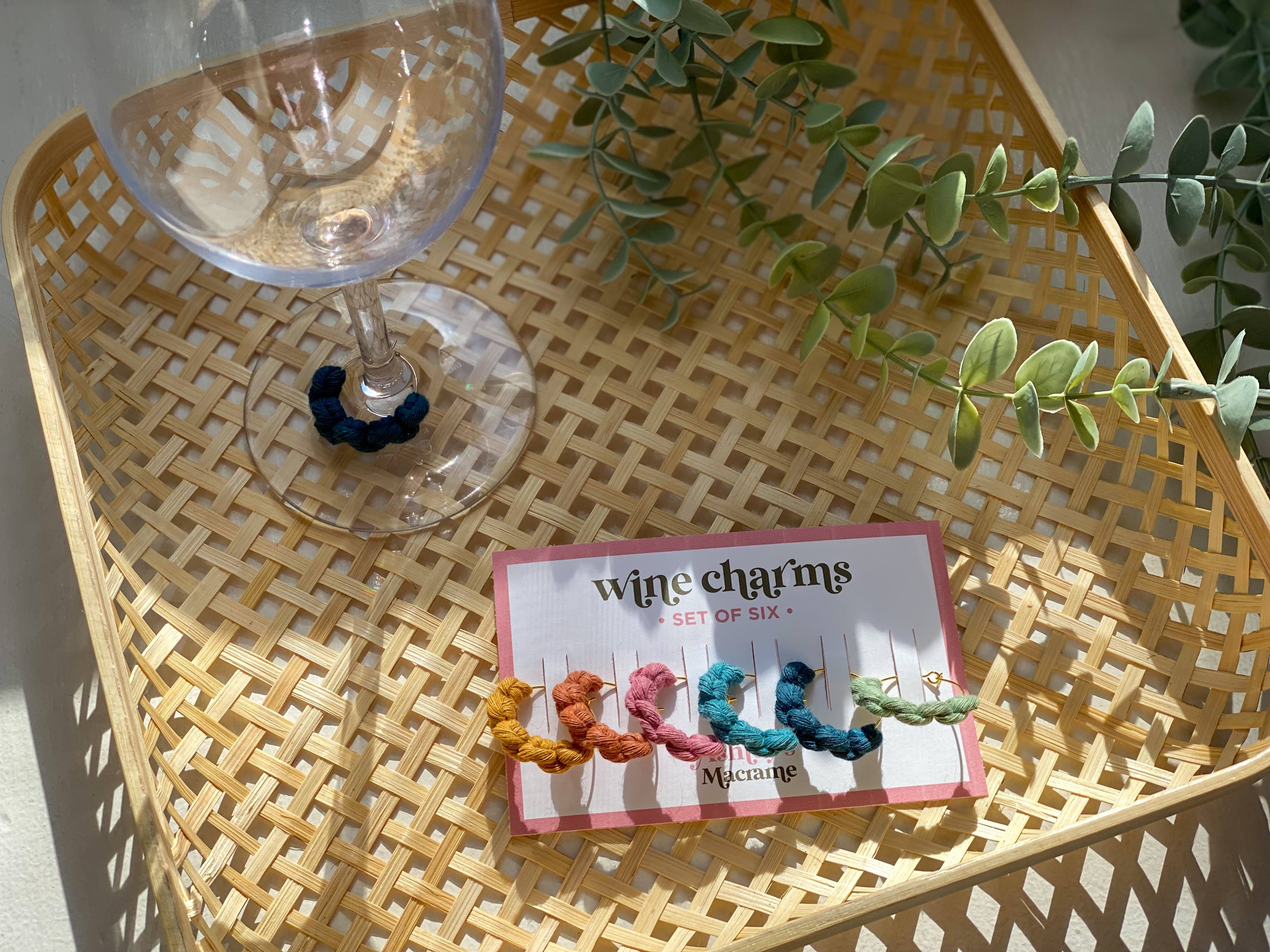 Ashley's Macrame - Wholesale Wine Charm - Macrame Wine Charm Sets3