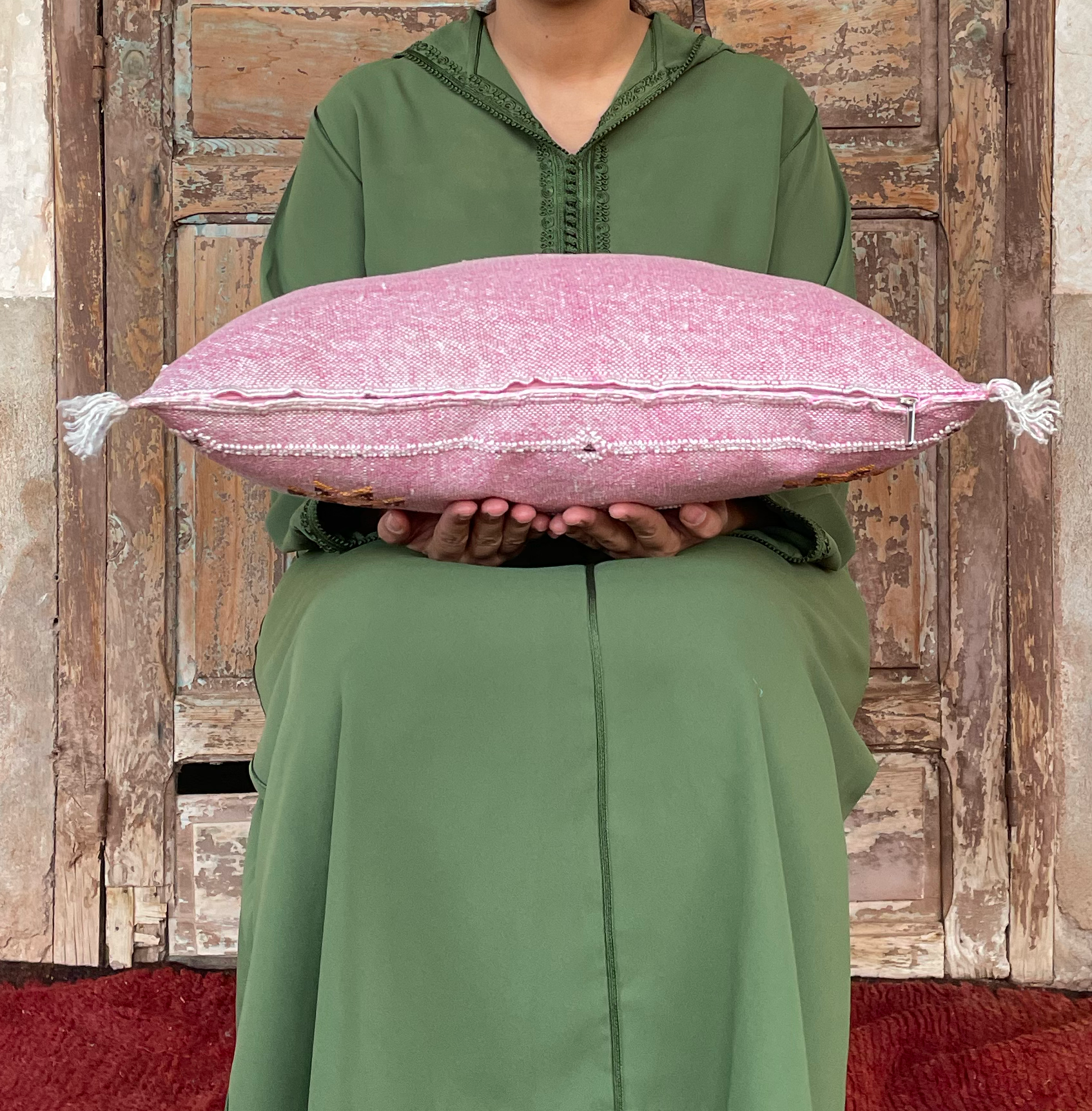 MARRAKECH METACRAFT LTD - Wholesale Throw/Decorative Pillow - Moroccan cactus sabra pillow misty rose pink1