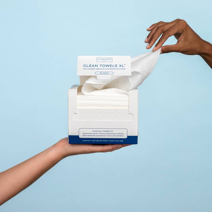 Clean Skin Club - Wholesale Face & Body Wipes - Clean Towels™ XL, Disposable Face Towels, 50 Count6