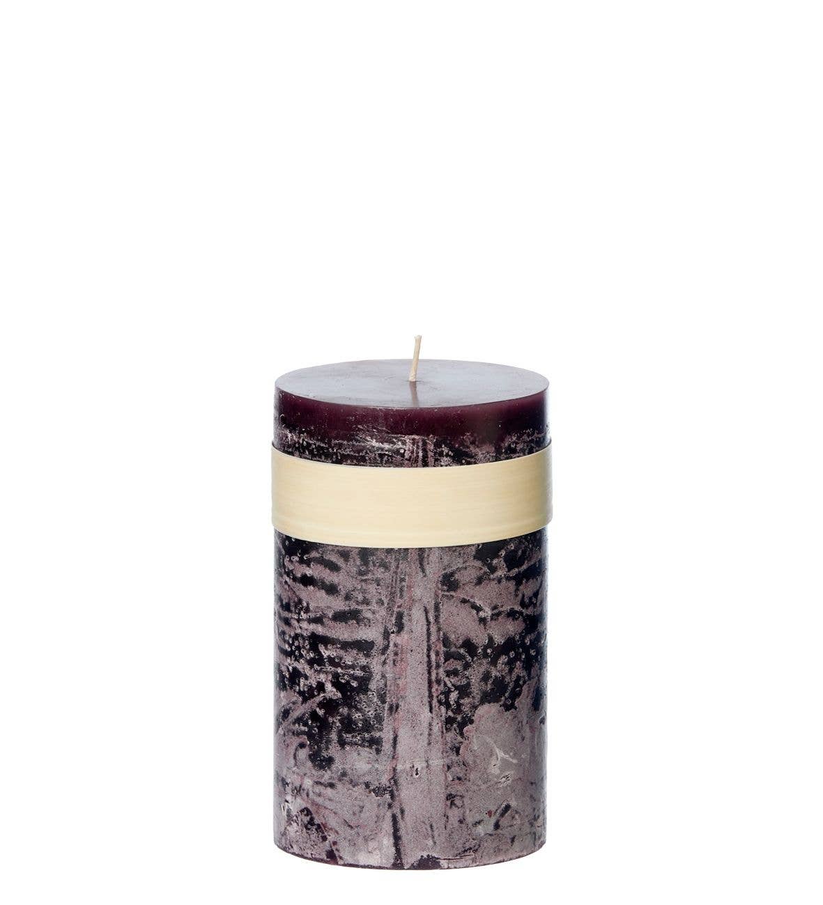 Lübech Living - Wholesale Pillar Candle - Timber Candle Aubergine