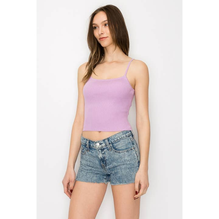 Ribbed knit tank top for wholesale by Honey Mango