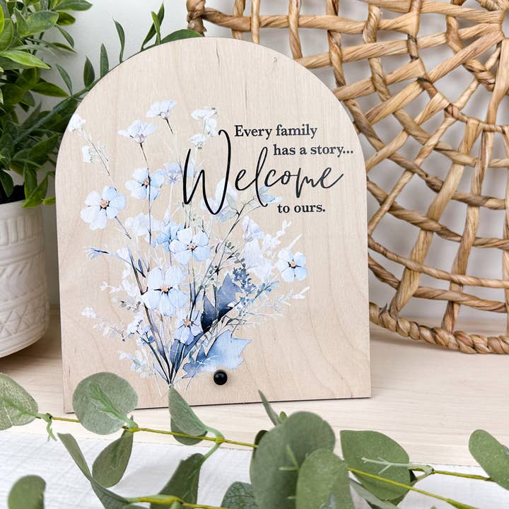 Family Sign, Shelf Sitter, Religious Sign, Arch Wood Sign for wholesale by WT Custom Designs