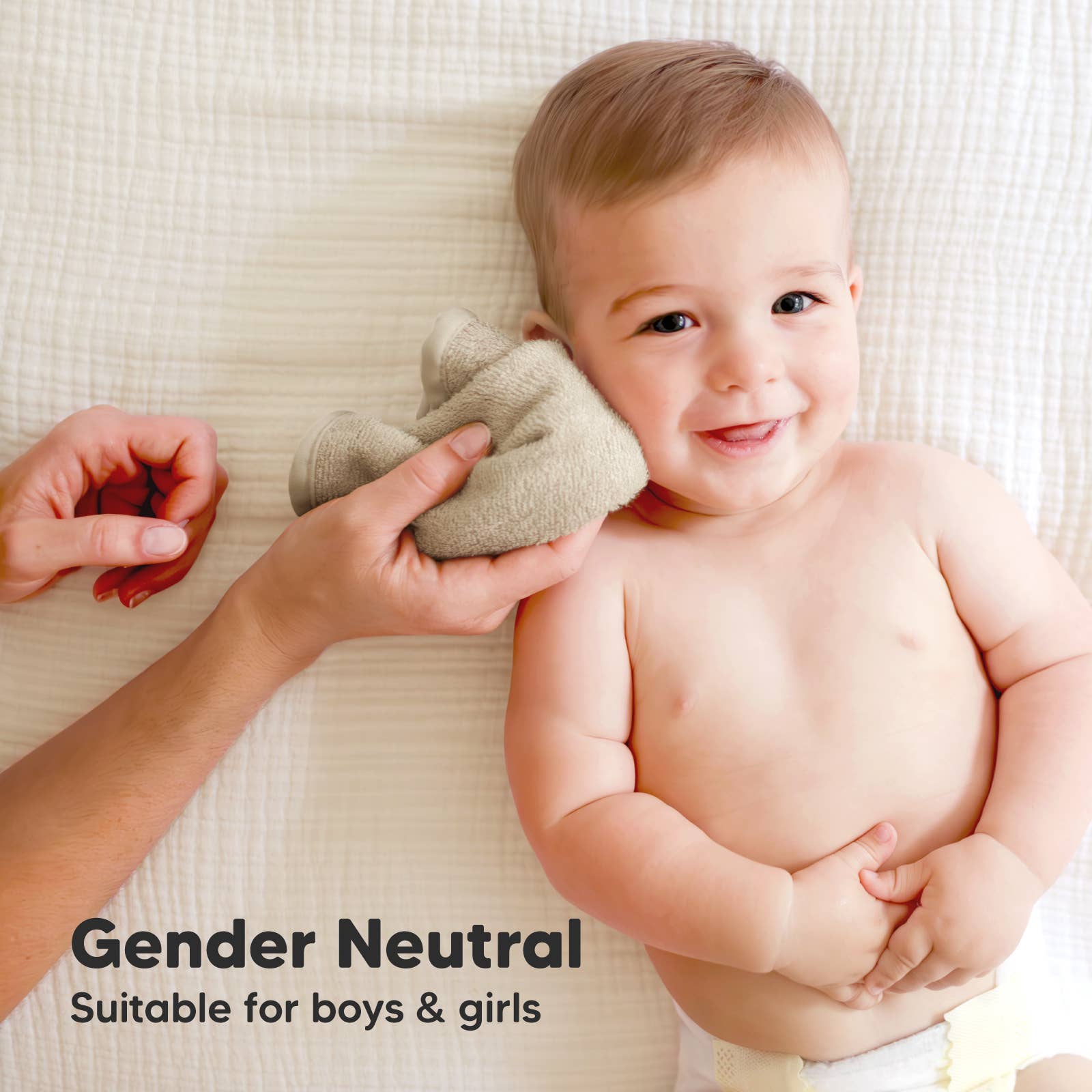 Erde Brown 6er-Pack Baby-Waschlappen aus Bambus für den Großhandel auf Faire7