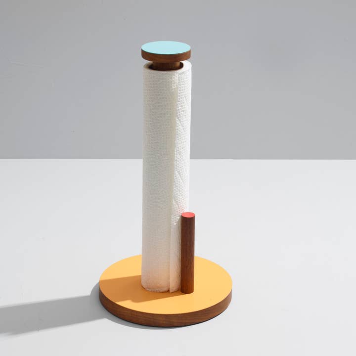 ilan - Wholesale Kitchen Storage/Organizer - 01-the paper towel keeper - walnut/orange7