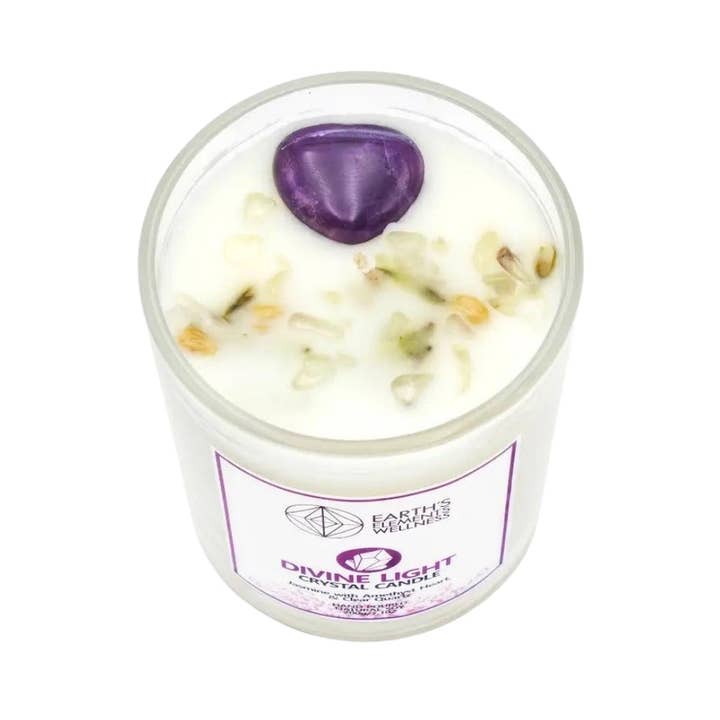 Earths Elements Wholesale - Wholesale Jar/Filled Candle - Crystal Candle, Divine Light - pack of 61