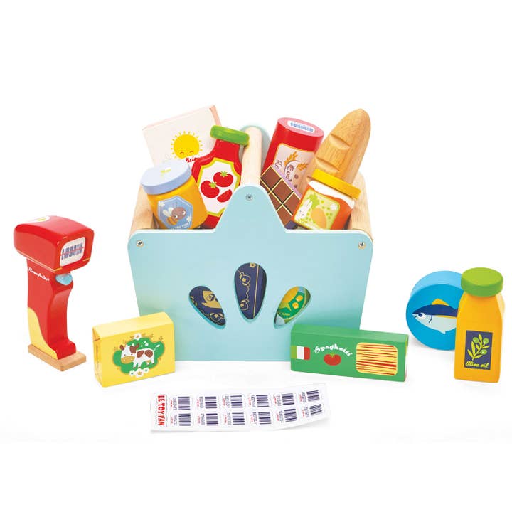 Le Toy Van - Wholesale Toy Set - Kids - TV326 Filled Shopping Basket & Scanner/Groceries & Scanner3