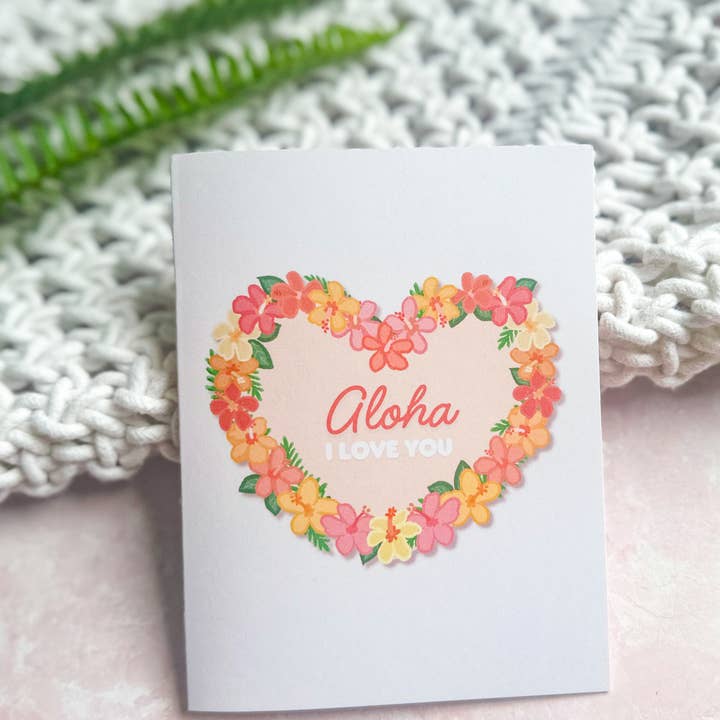 Hibiscus Heart - Greeting Card for wholesale by Design Jord