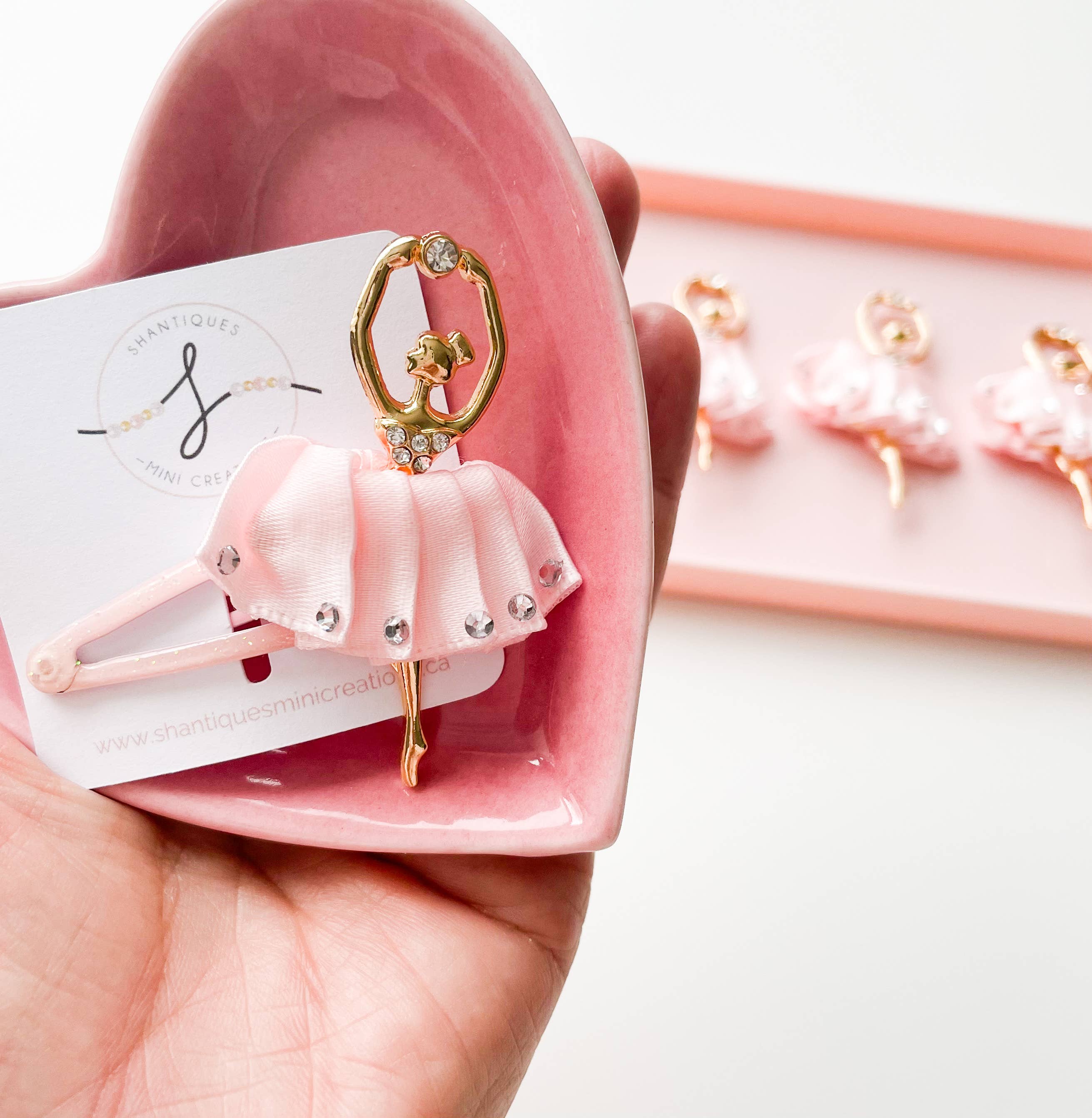 Shantiques Mini Creations – Clips para cabelo - Criança por atacado – Clip de Snap - Bailarina2