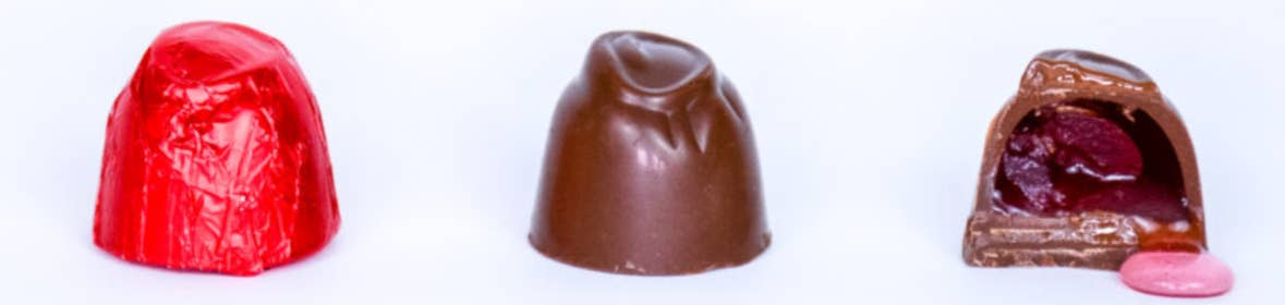 O'Shea's Candies Sweet Shop - Wholesale Chocolate Covered Sweets - 2 PK Milk & Dark Chocolate Foil Wrapped Cordial Cherries Box4