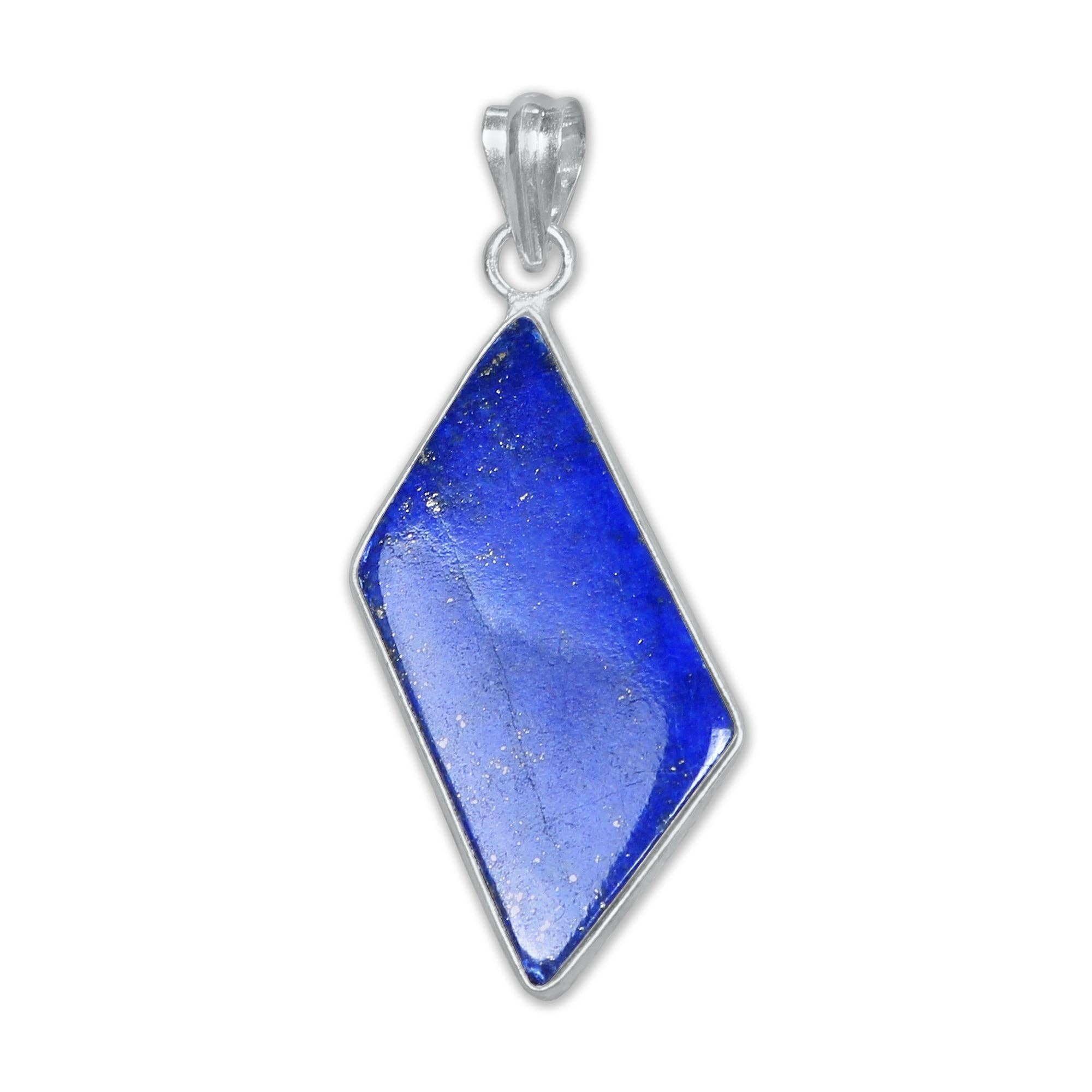 Handmade Jewels - Wholesale Individual Charm/Pendant - Lapis Lazuli Minimalist Pendants -  Handmade, Silver-Plated, Wholesale7
